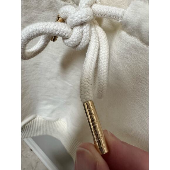 Anthropologie Varley Freya Funnel Neck Sweatshirt Ivory Size Medium Cream Cowl - Picture 11 of 12